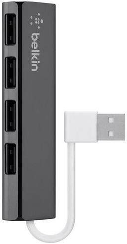 Belkin 4-Port Ultra-Slim Travel Hub - Black