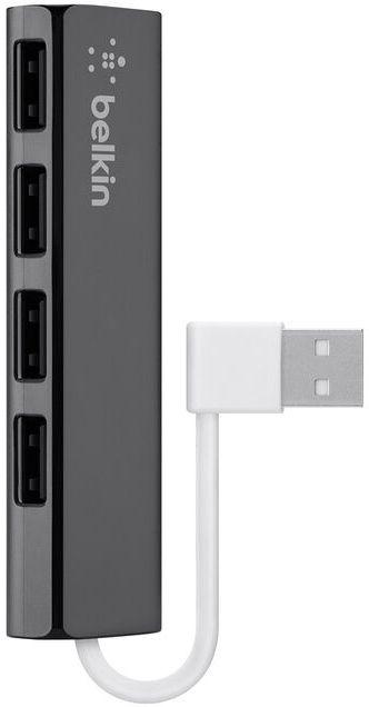 Belkin  4-Port Ultra-Slim Travel Hub - Black - Excellent