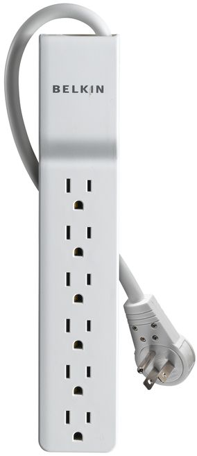 Belkin 6 Outlet Home/Office Surge Protector - White