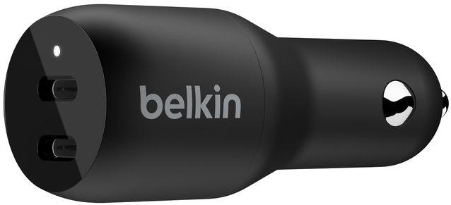 Belkin BoostCharge Dual USB-C Car Charger 36W - Black