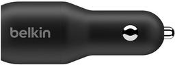 Belkin BoostCharge Dual USB-C Car Charger 36W - Black