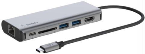 Belkin  Connect USB-C 6-in-1 Multiport Adapter - Space Gray - Excellent