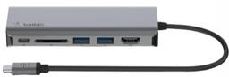 Belkin Connect USB-C 6-in-1 Multiport Adapter - Space Gray