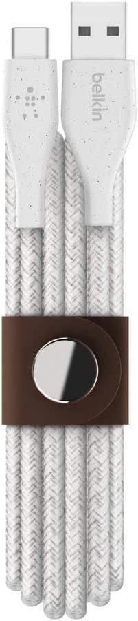 Belkin DuraTek Plus USB-A To USB-C Cable with 4ft Strap - White