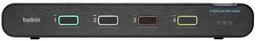 Belkin Universal Secure KVM Switch 4-Port Head No CAC - Black