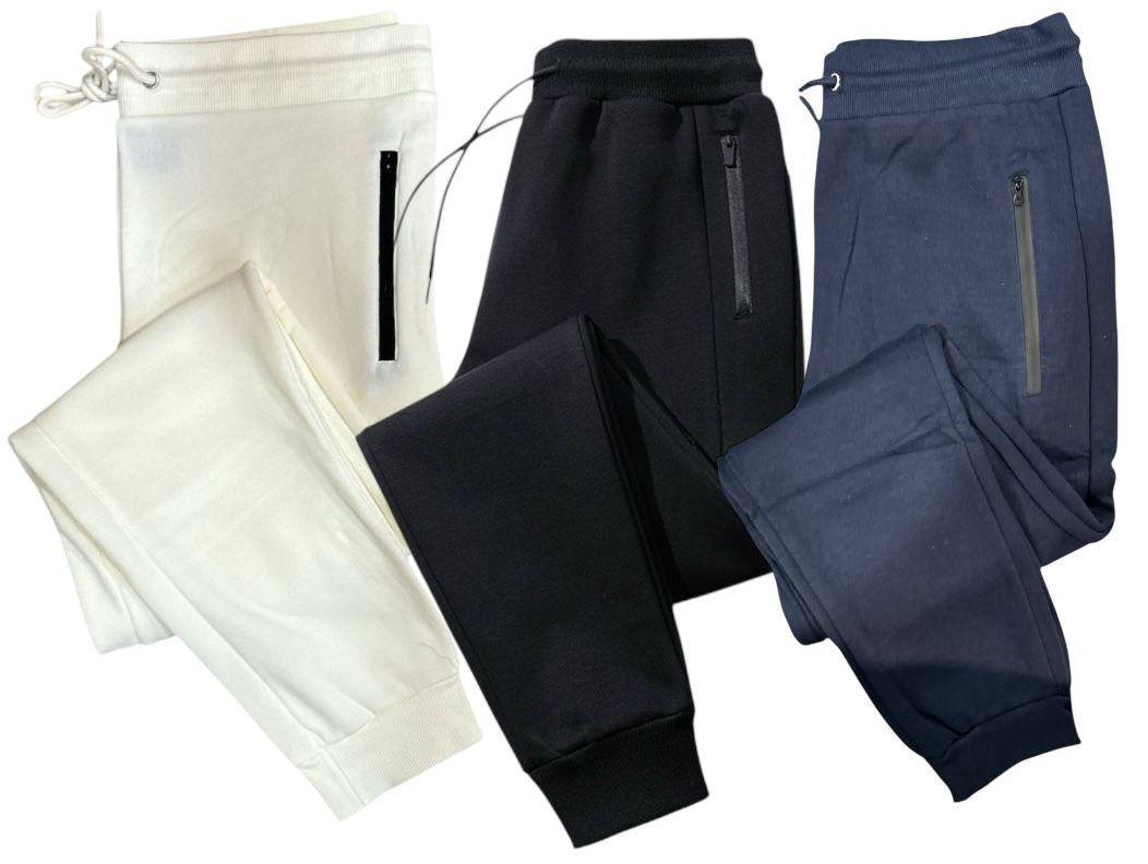BenBen  Mens Ultra Soft Fleece Joggers S (3Pack) - Black/White/Navy - Brand New