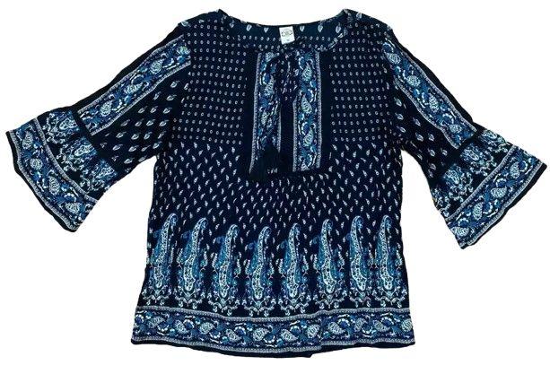 Bila  Women Owned 3/4 Sleeve Top (Medium) - Navy - Brand New