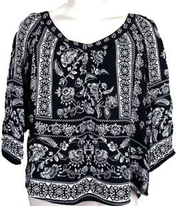 Bila Women Owned 3/4 Sleeve Top (X Large) - Black