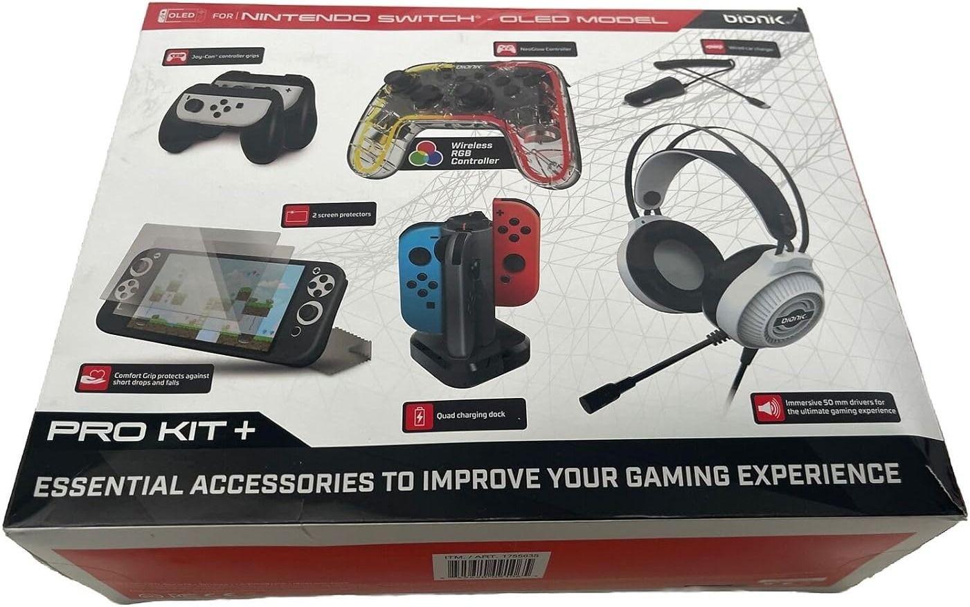 Bionik  Pro Kit+ for Switch OLED - Black - Excellent