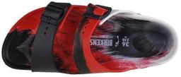 Birkenstock Arizona EVA Narrow Fit Unisex Sandals - 6 - Red/Black/White