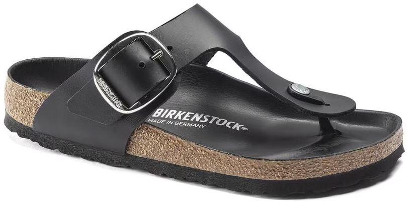 Birkenstock  Gizeh Big Buckle Oiled Leather Sandals - Black - 5 - Excellent