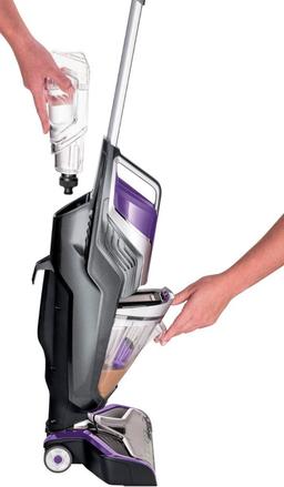 BISSELL 2306A CrossWave Pet Multi Surface Cleaner - Titanium With Grapevine Purple and Sparkle Silver