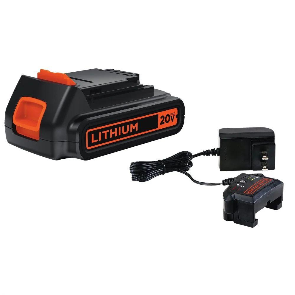 Black+Decker  LBXR20CK 20-Volt Battery + Cup Charger - Black/Orange - Excellent