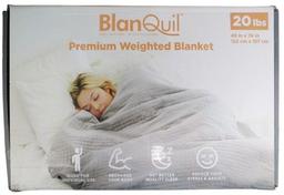 BlanQuil Premium 20lbs Weighted Blanket 48 x 74" - Brand New - Grey