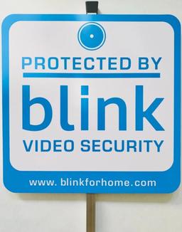 Blink Yard Sign with Two Window Decals Bundle - White