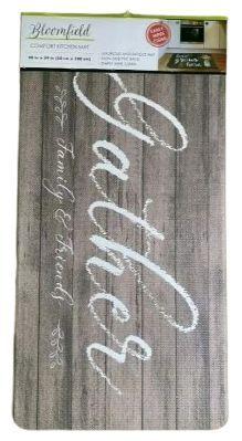 Bloomfield  Comfort Kitchen Mat (20 in x 39 in) - Brown - Gather Family and Friends - Brand New