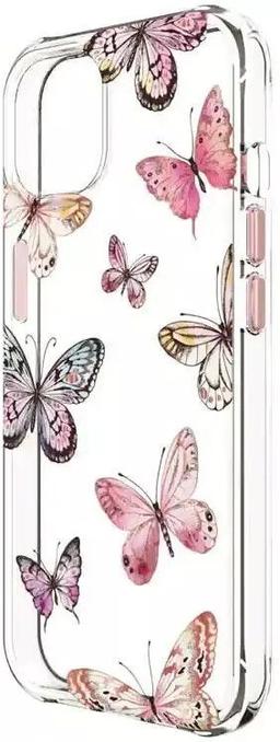 Body Glove Karma Phone Case for iPhone 13 - Pink Butterflies/Clear