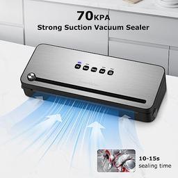 Bonsenkitchen Food Vacuum Sealer Machine VS3802 - Stainless Steel/Black