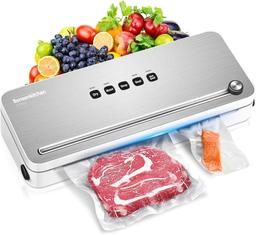Bonsenkitchen Food Vacuum Sealer Machine VS3802 - Stainless Steel/White