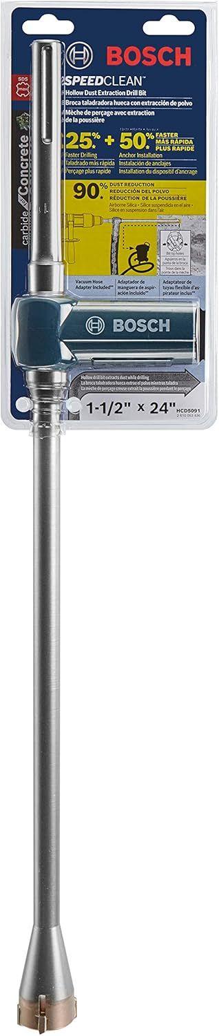 Bosch HCD509 1 1/2in x 16in x 24in SDS Max Speed Clean Dust Extraction Bit - Silver/Green