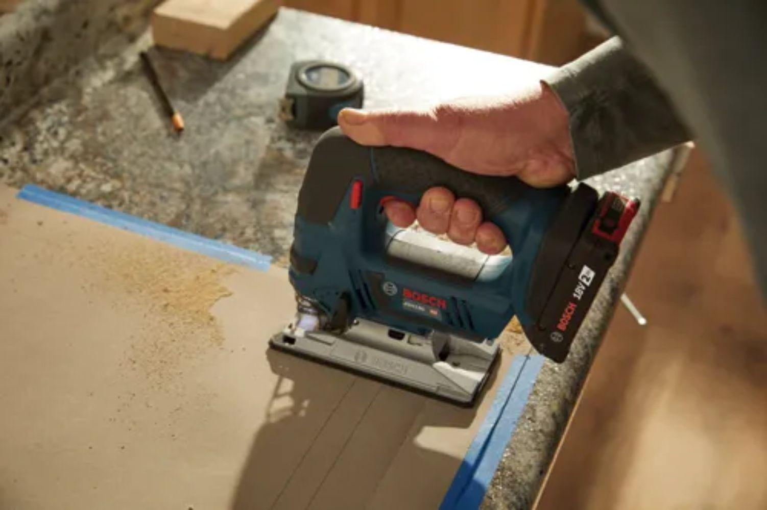 Bosch JSH180-01-RT 18V Lithium-Ion Top Handle Cordless Jigsaw Kit - Blue Green