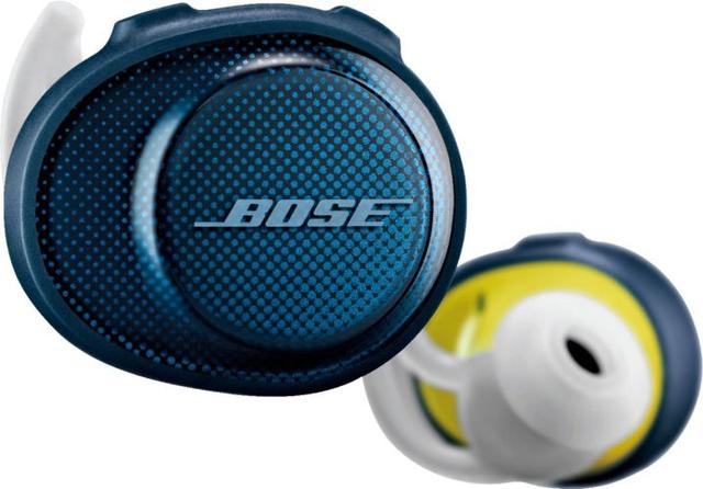 Bose SoundSport Free Wireless In-Ear Headphones in Midnight Blue/Citron in Pristine condition