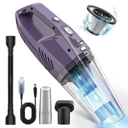 Bossdan Handheld Vacuum Wireless with LED Light - Purple