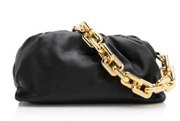 Bottega Veneta Calfskin The Chain Pouch Bag - Leather - Black