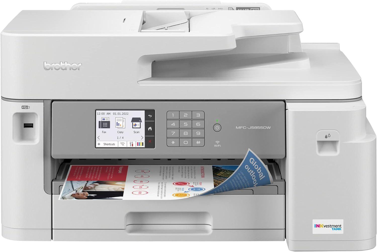 Brother  MFC-J5855DW All-In-One Printer - White - Excellent