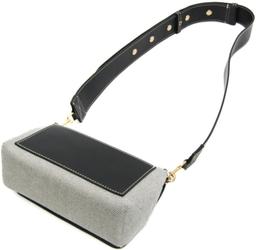 Burberry Canvas Leather Shoulder Bag - Canvas - Black/Red