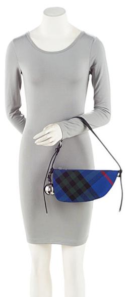 Burberry Check Shield Mini Shoulder Bag - Canvas - Blue