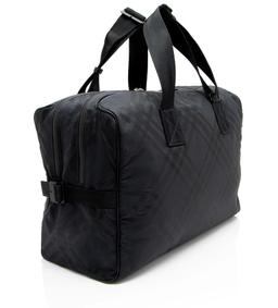 Burberry Econyl Check Weekender - Leather - Black