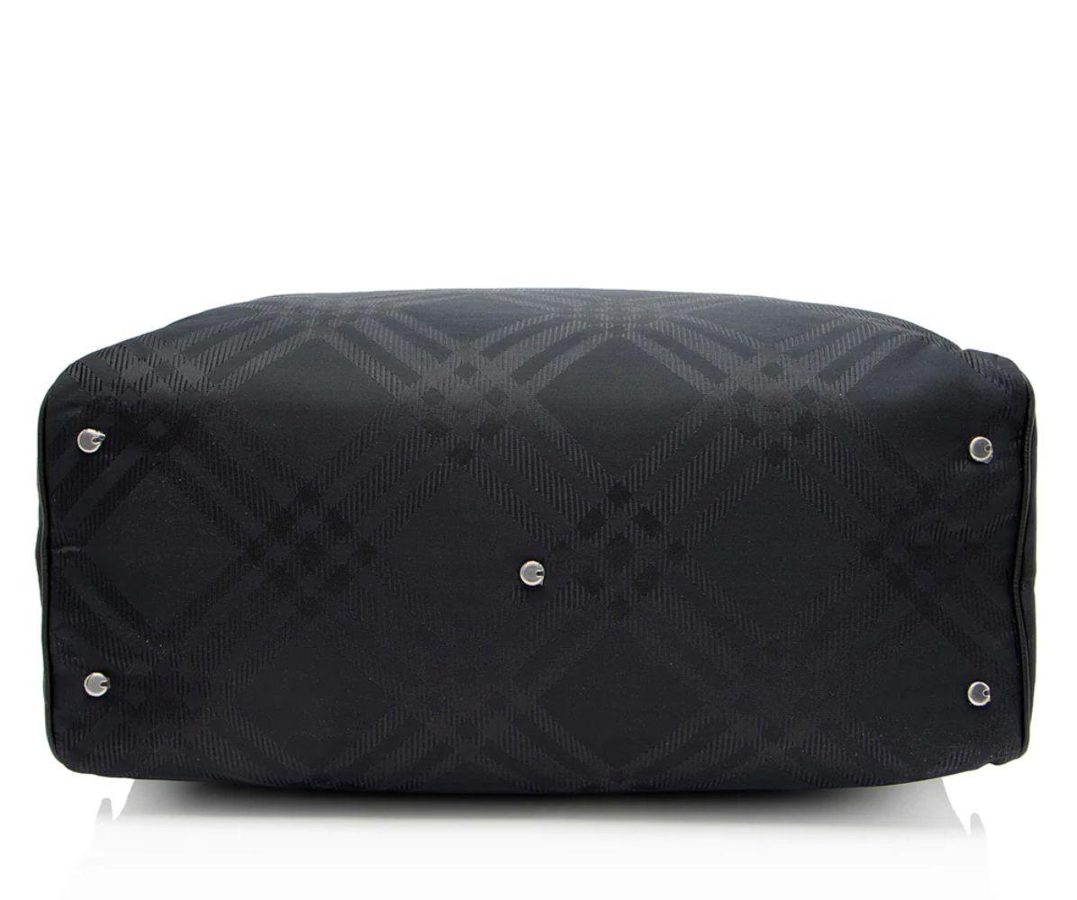 Burberry Econyl Check Weekender - Leather - Black