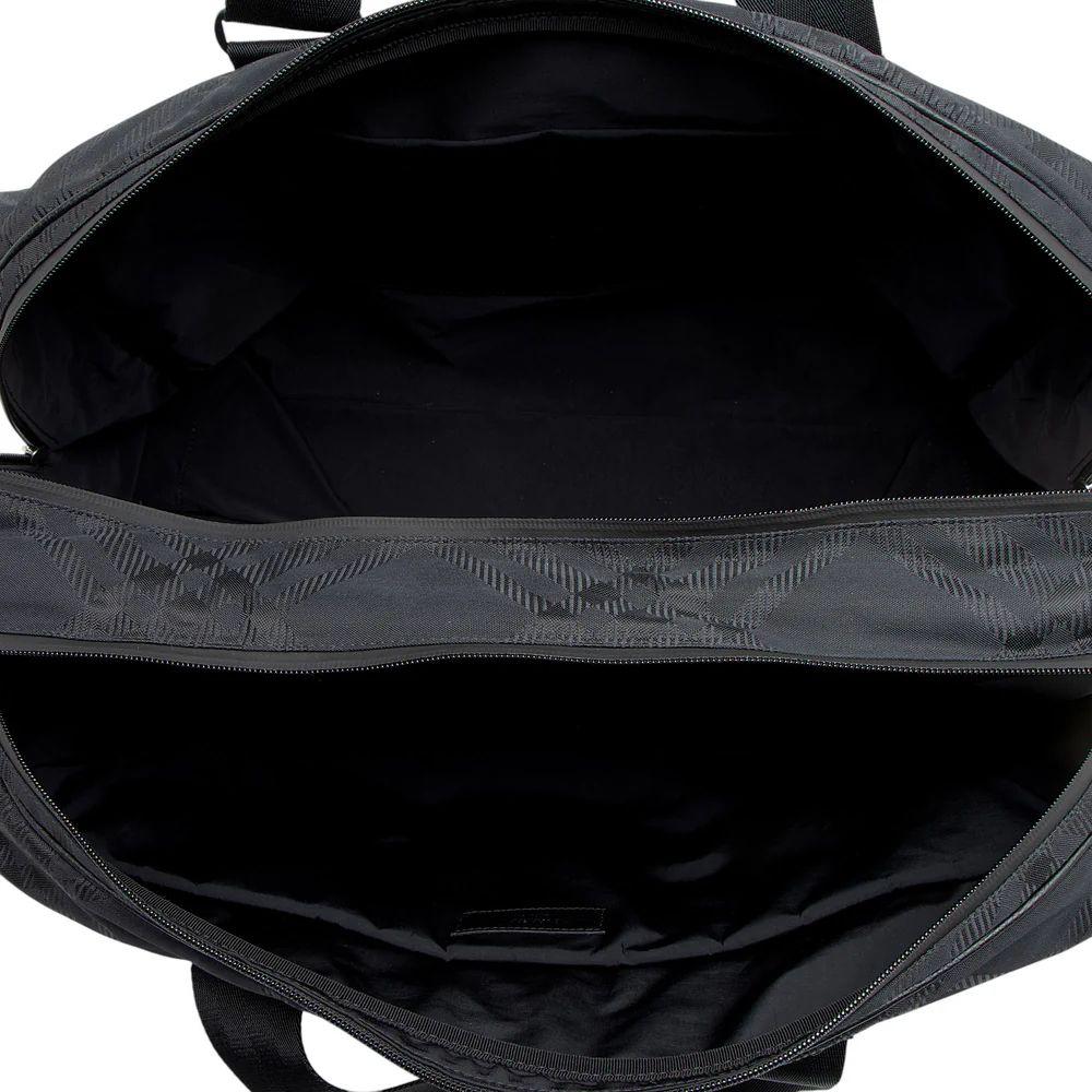 Burberry Econyl Check Weekender - Leather - Black