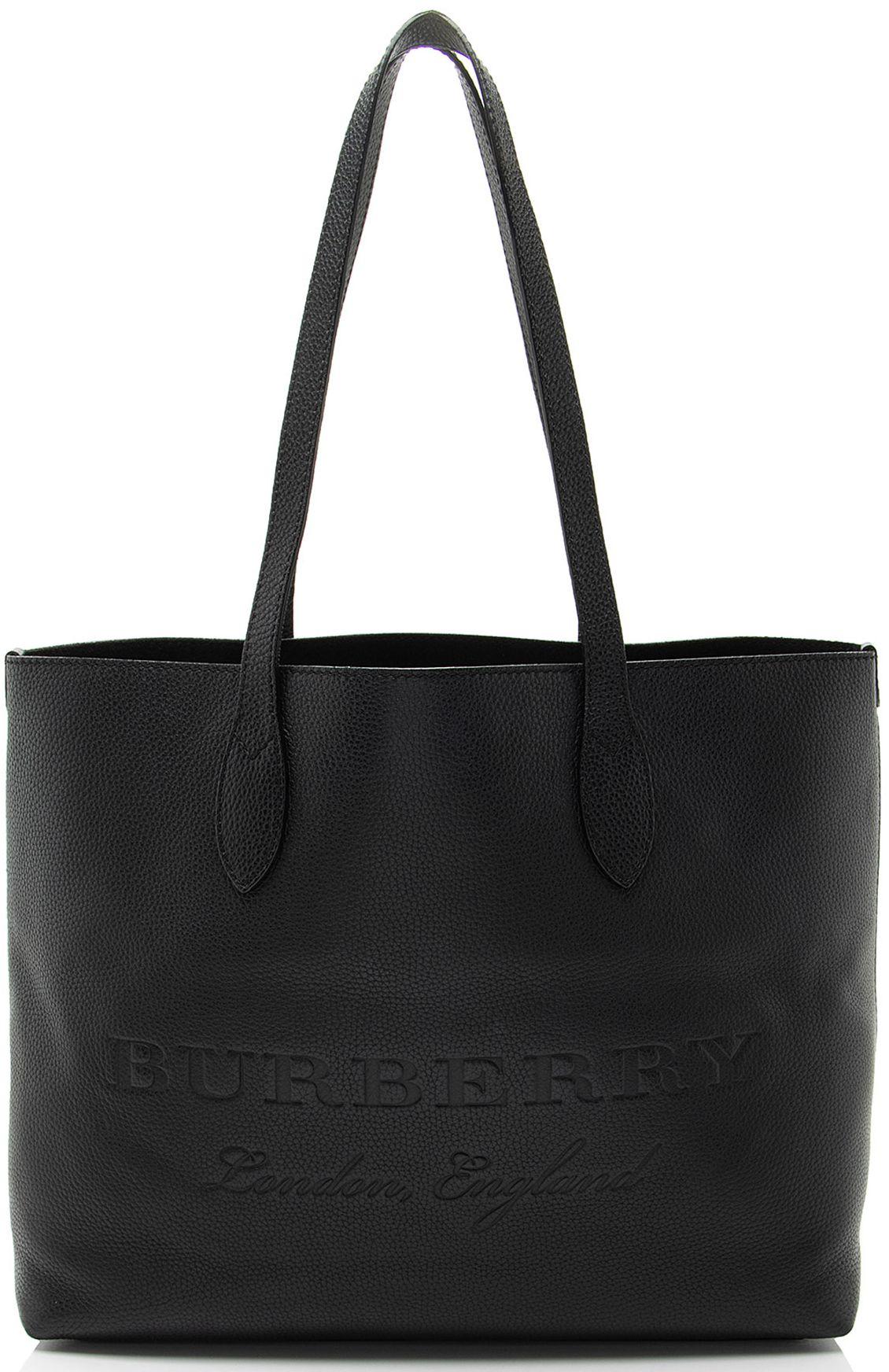 Burberry  Embossed Leather Remington Tote - Black - Embossed Leather - Excellent