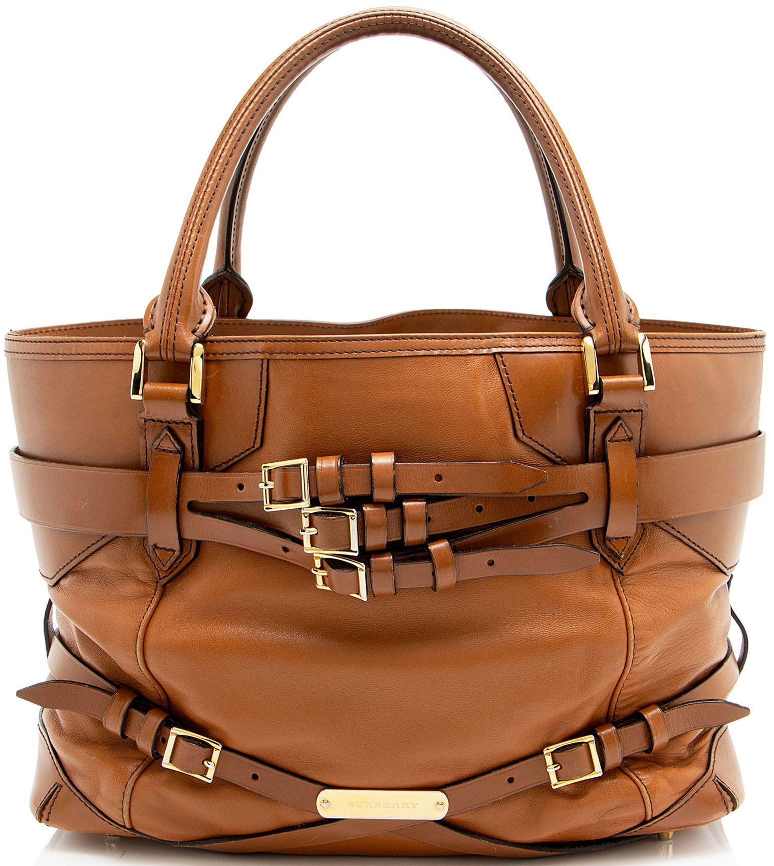 Burberry  Leather Bridle Lynher Tote - Brown - Leather - Good