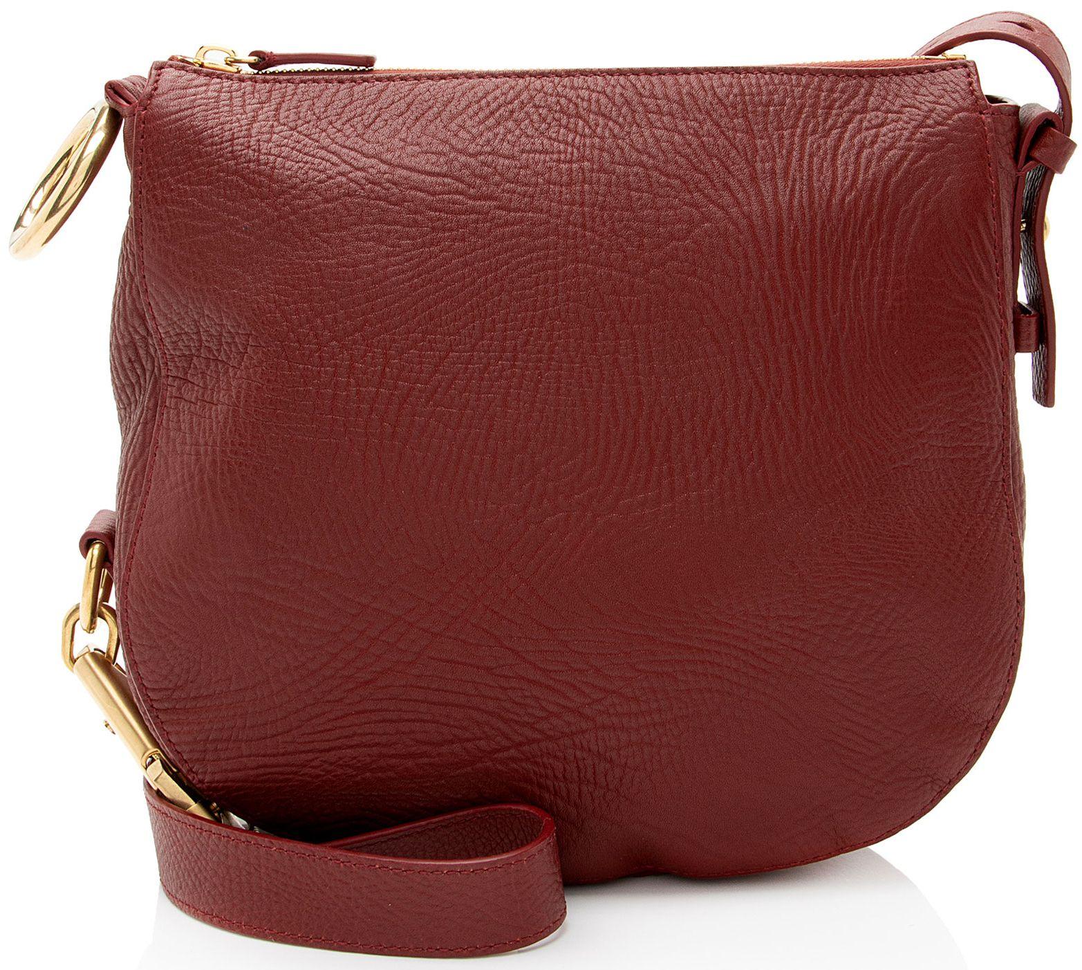Burberry  Leather Knight Small Shoulder Bag - Red - Leather - Excellent