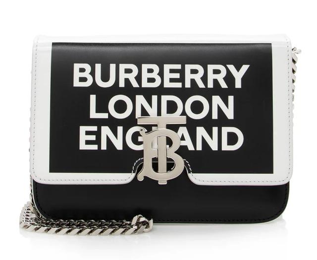 Burberry Leather Logo TB Shoulder Bag
