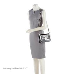 Burberry Leather Logo TB Shoulder Bag - Leather - Black/White