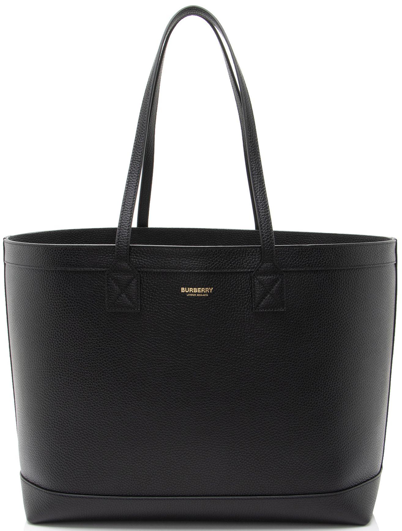 Burberry  Leather London Large Tote - Black - Leather - Excellent