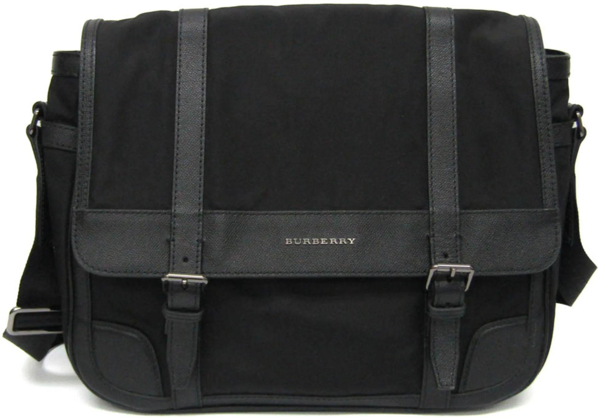Burberry  Leather Nylon Canvas Shoulder Bag - Black - Nylon - Excellent
