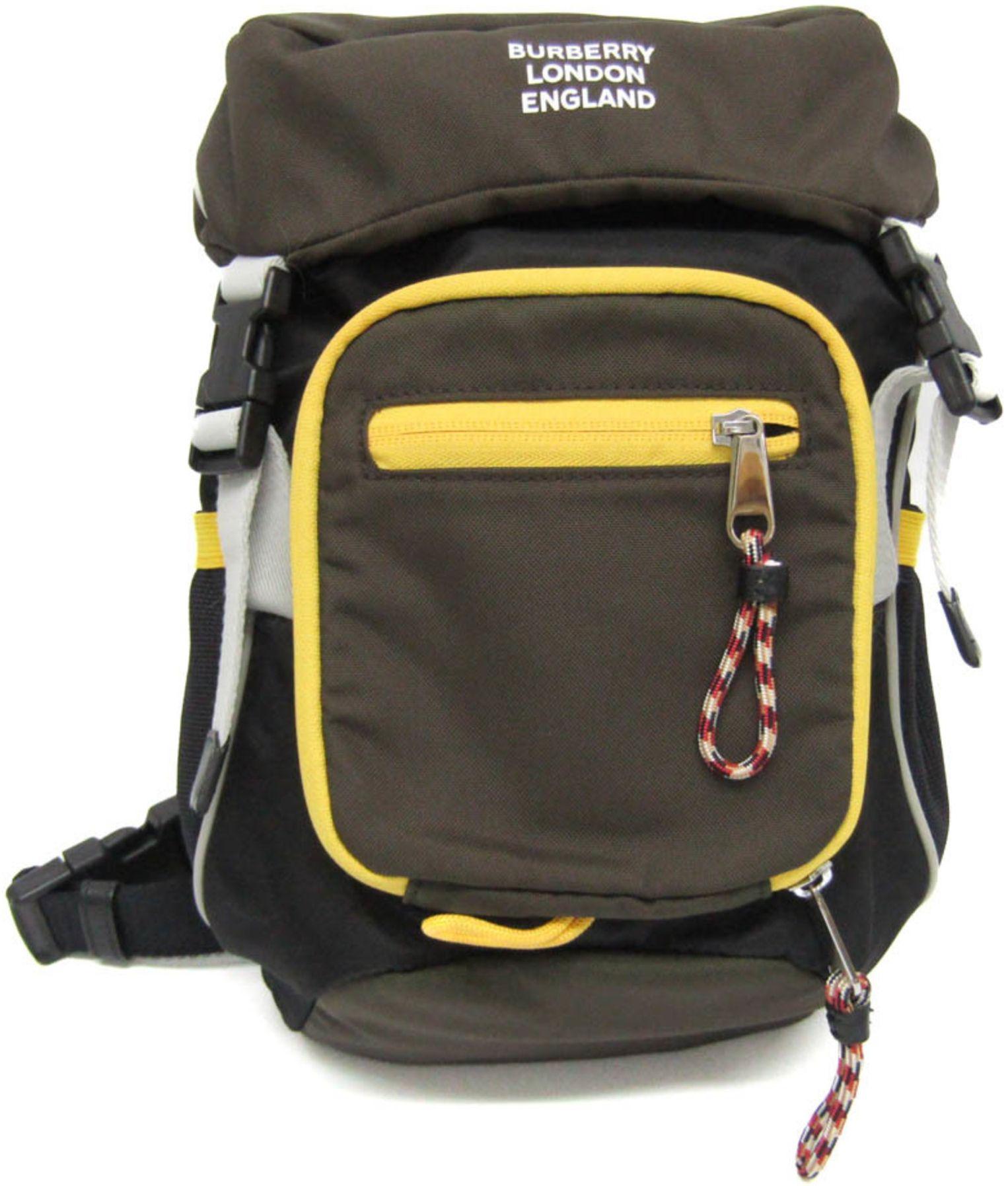 Burberry  Leather Nylon Shoulder Bag - Black/Khaki Yellow - Nylon - Excellent