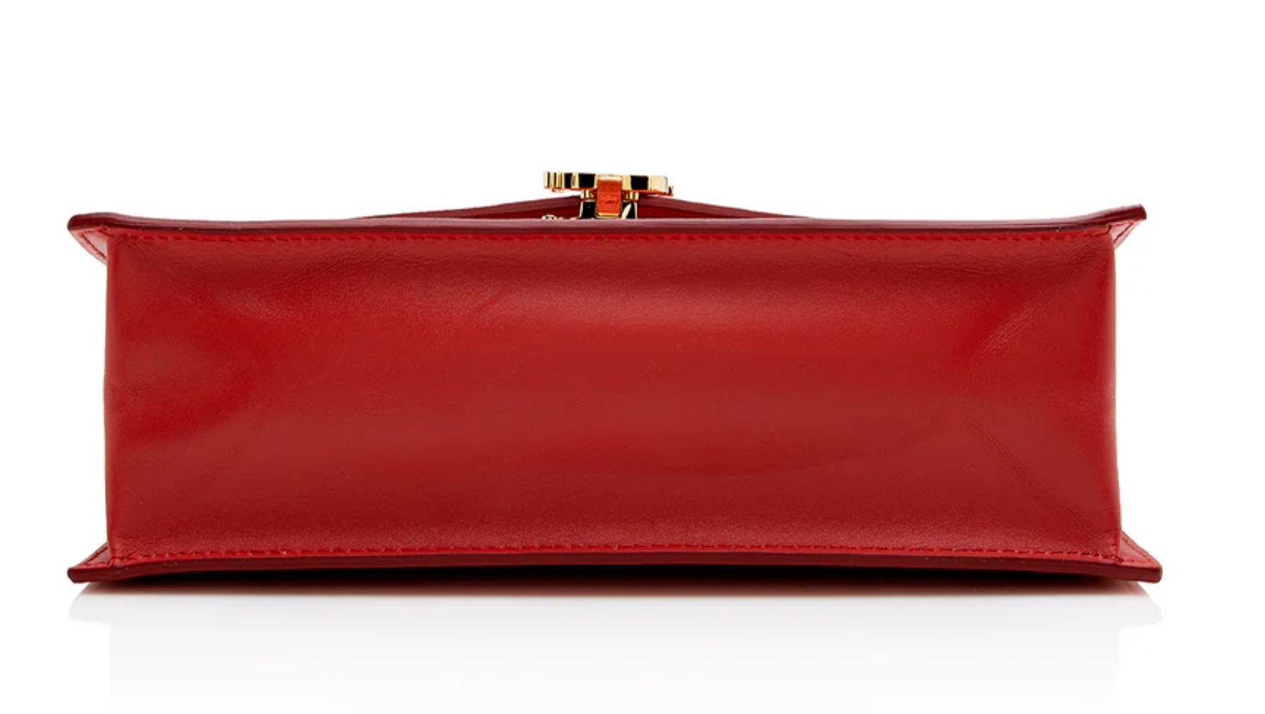 Burberry Leather TB Envelope Chain Shoulder Bag - Leather - Red