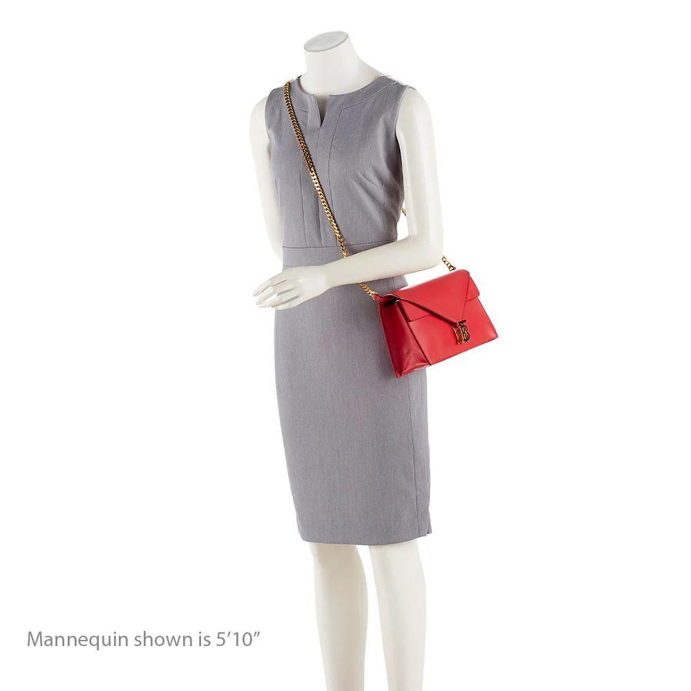 Burberry Leather TB Envelope Chain Shoulder Bag - Leather - Red