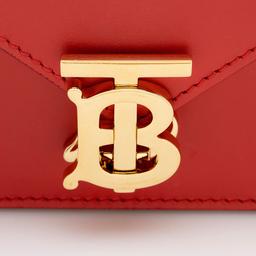 Burberry Leather TB Envelope Chain Shoulder Bag - Leather - Red