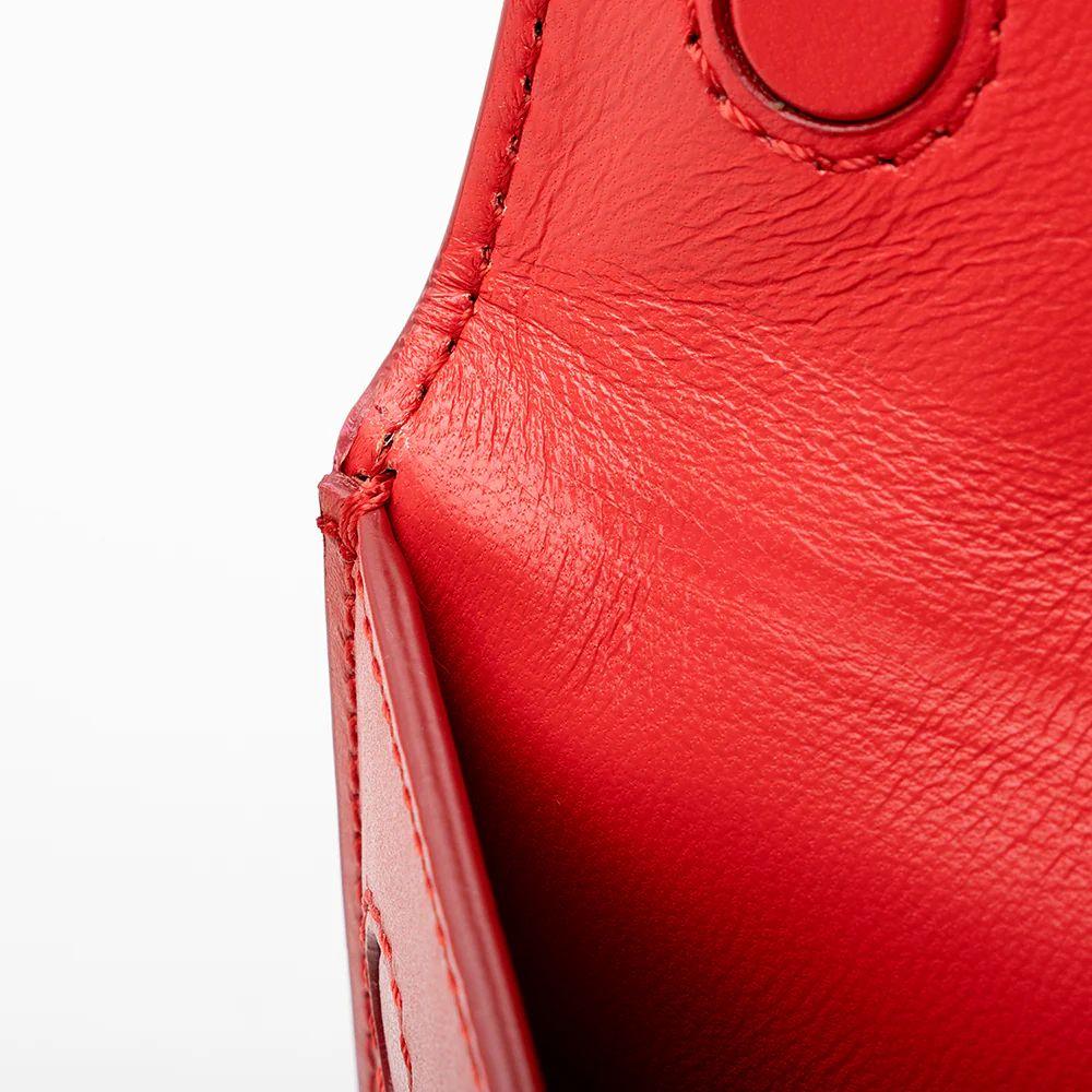 Burberry Leather TB Envelope Chain Shoulder Bag - Leather - Red