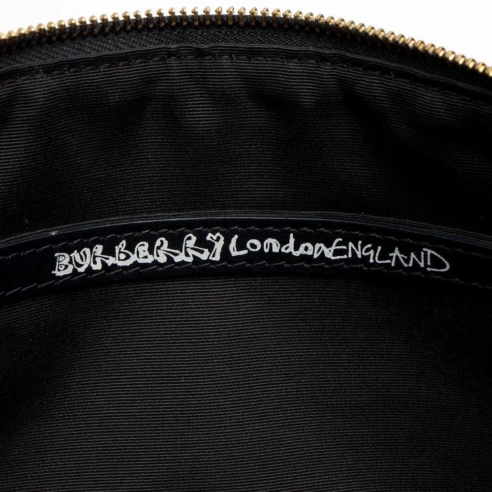 Burberry Mega Check Doodle Pouch - Coated Canvas - White/Black/Red