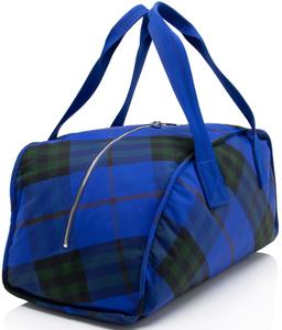 Burberry Nylon Shield Check Duffle - Nylon - Blue