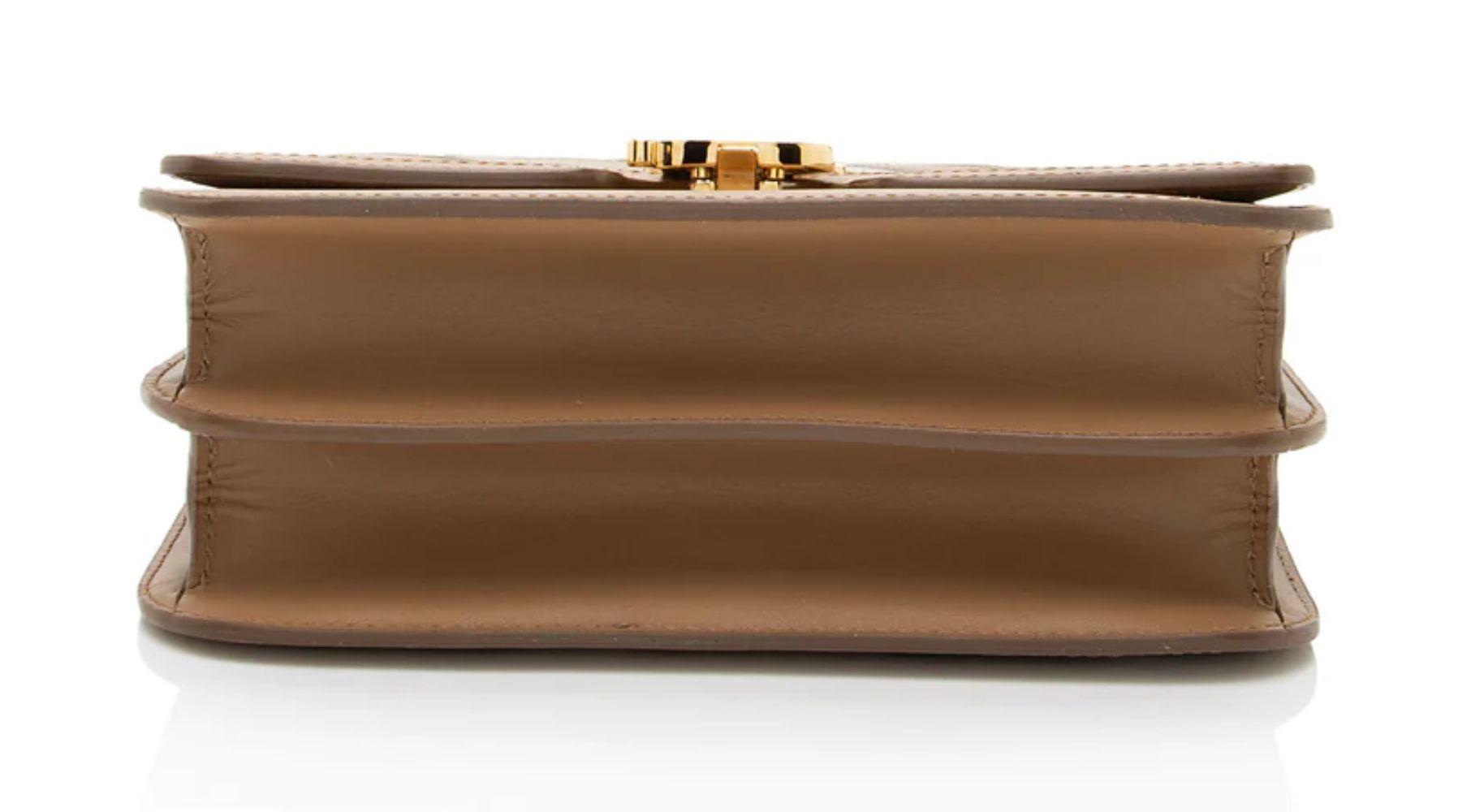 Burberry TB Monogram Leather TB Small Flap Bag - Leather - Brown