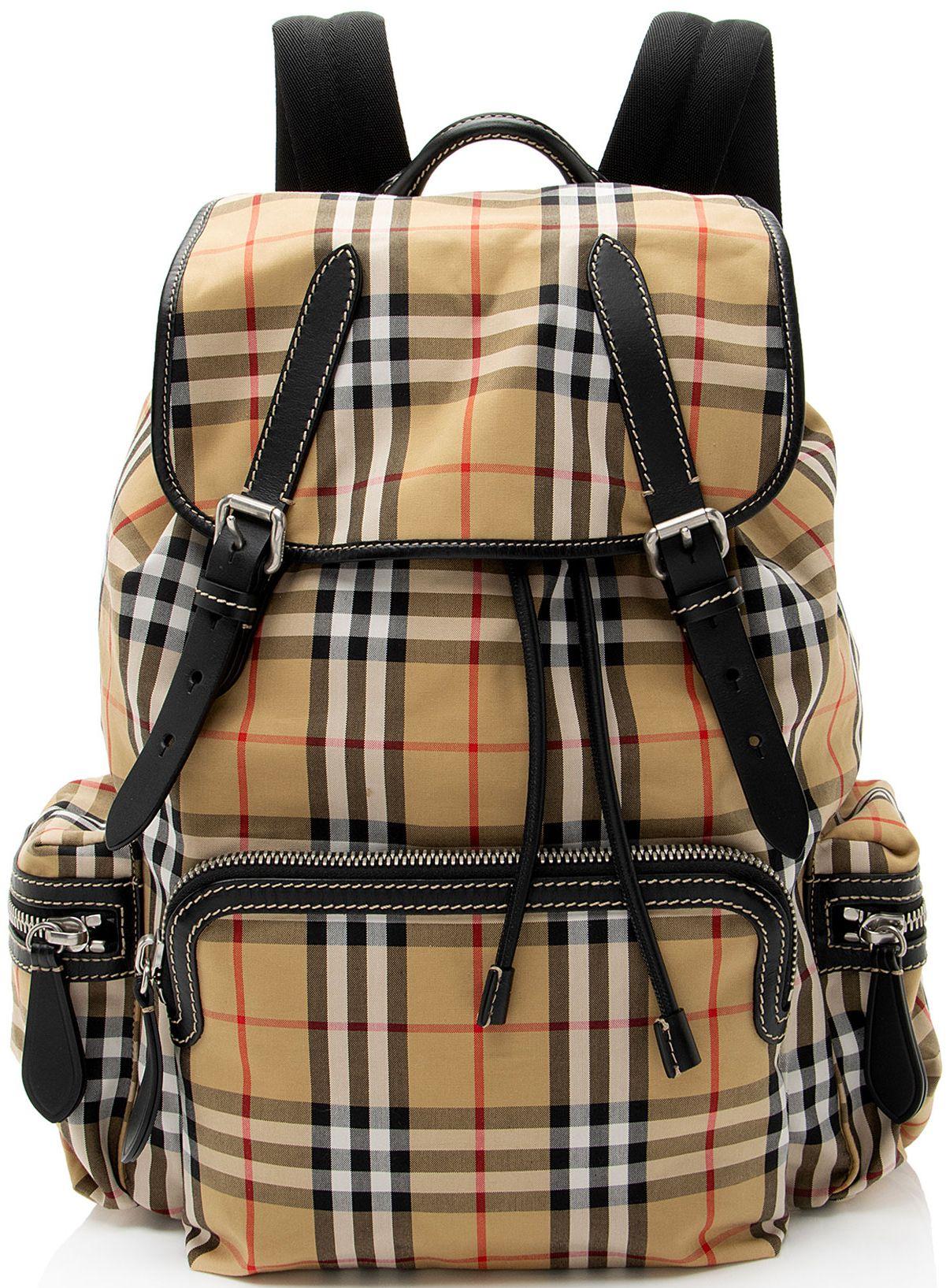 Burberry  Vintage Check Medium Rucksack Backpack - Beige/Black - Canvas - Excellent